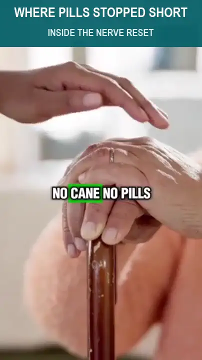 A cane set aside beside a handful of prescription pills, in close-up